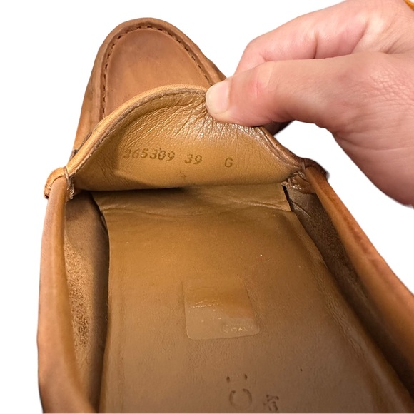 GUCCI Damo Horsebit Leather Driving Loafers - Picture 11 of 12